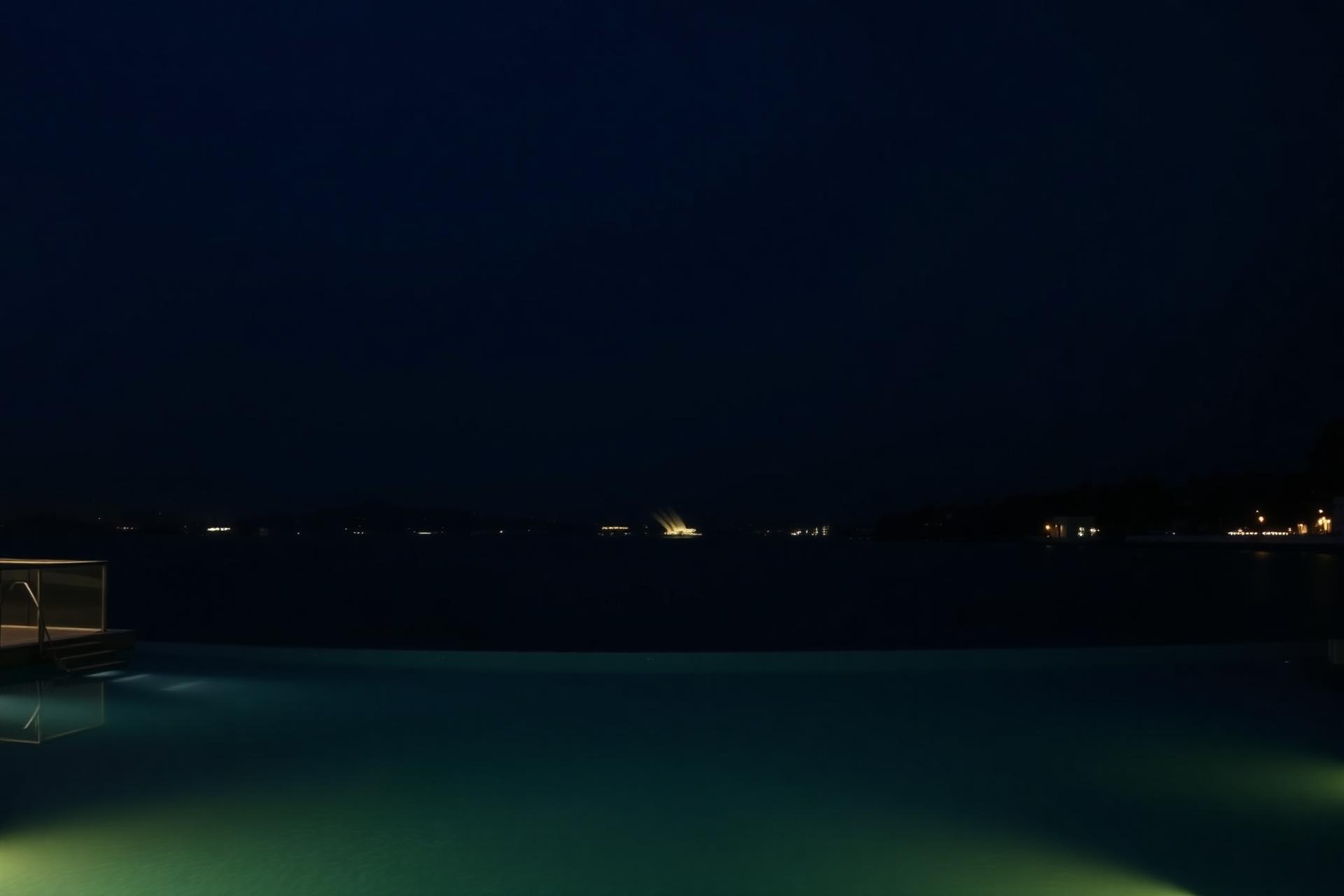 Sentosa Cove waterfront at blue hour